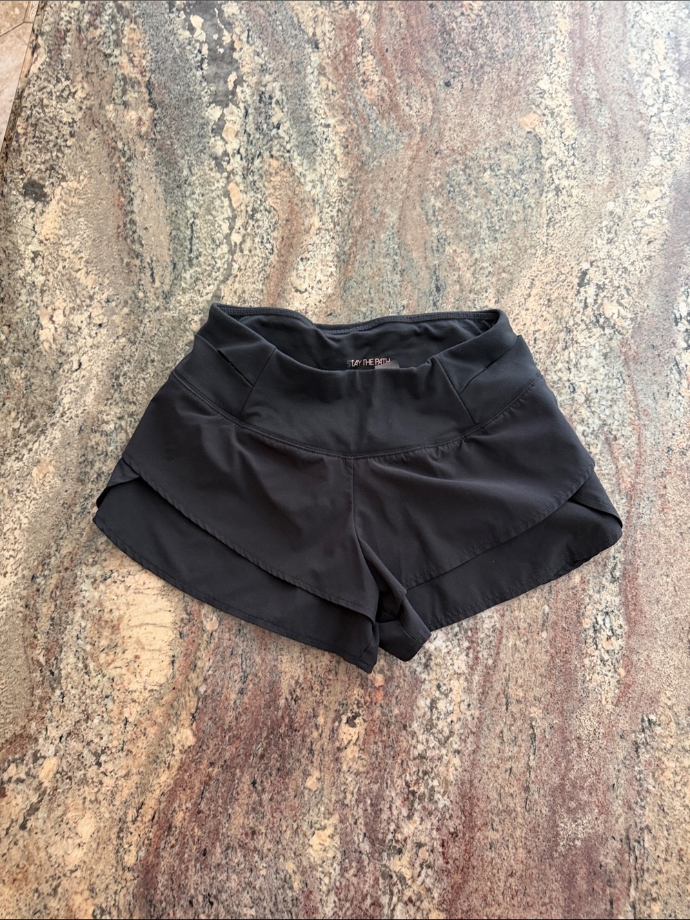 CALIA by Carrie Underwood Black Layered Athletic Shorts